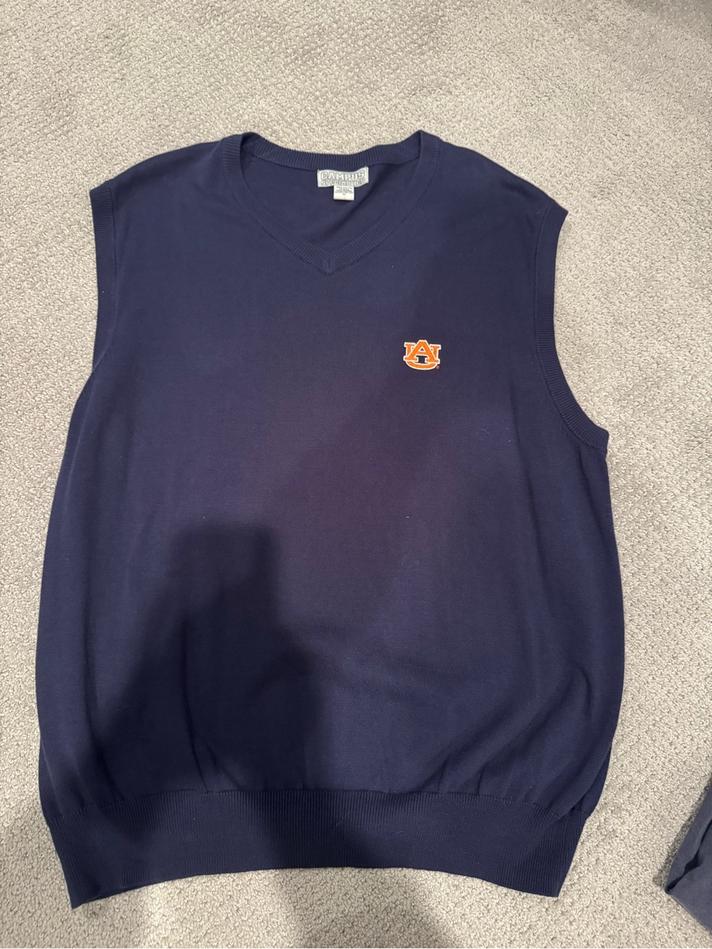 Auburn University Navy  V-Neck Sweater Vest